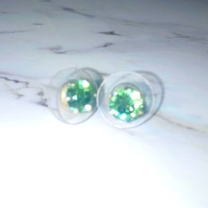 Small green Jojo Loves You studs